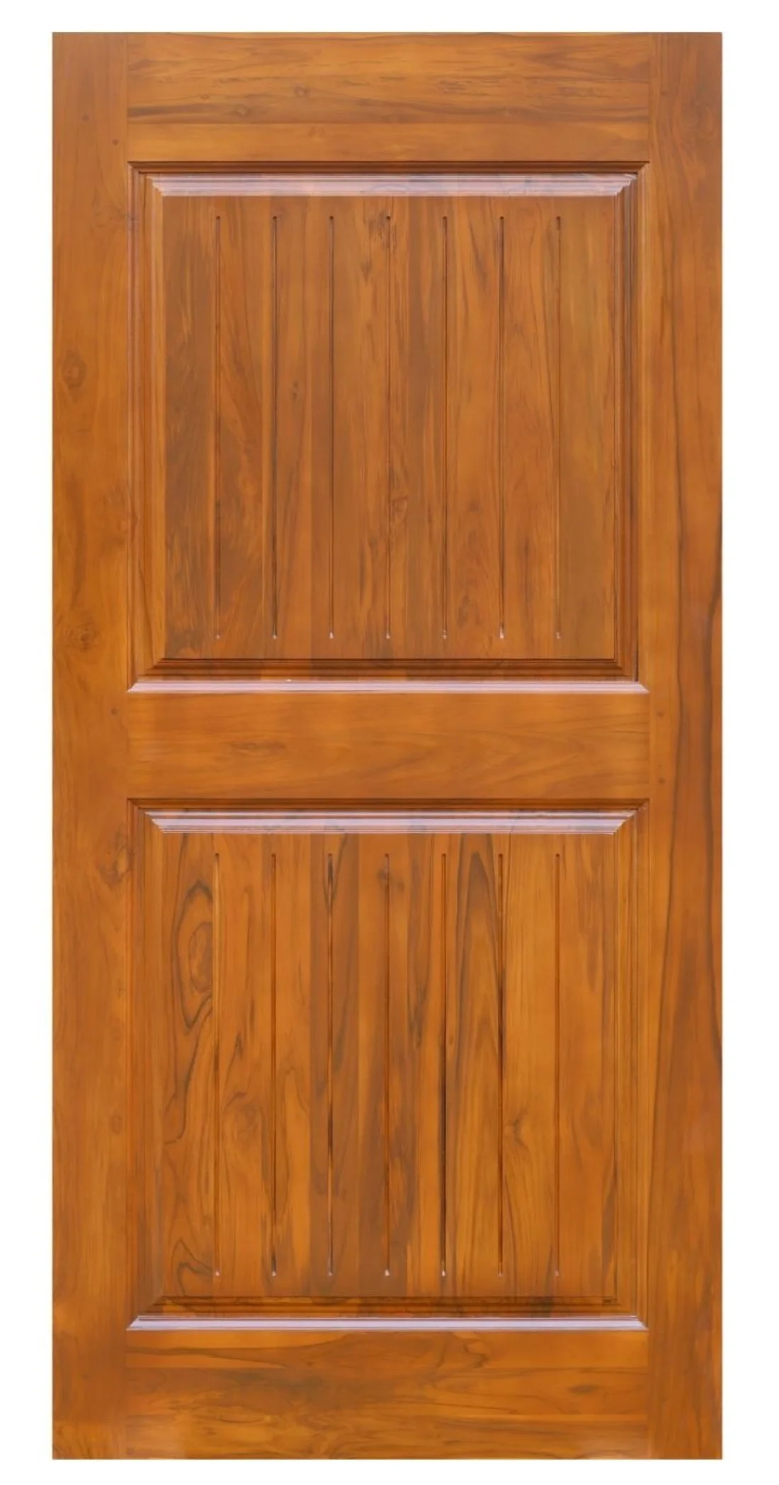 Teak door in a home