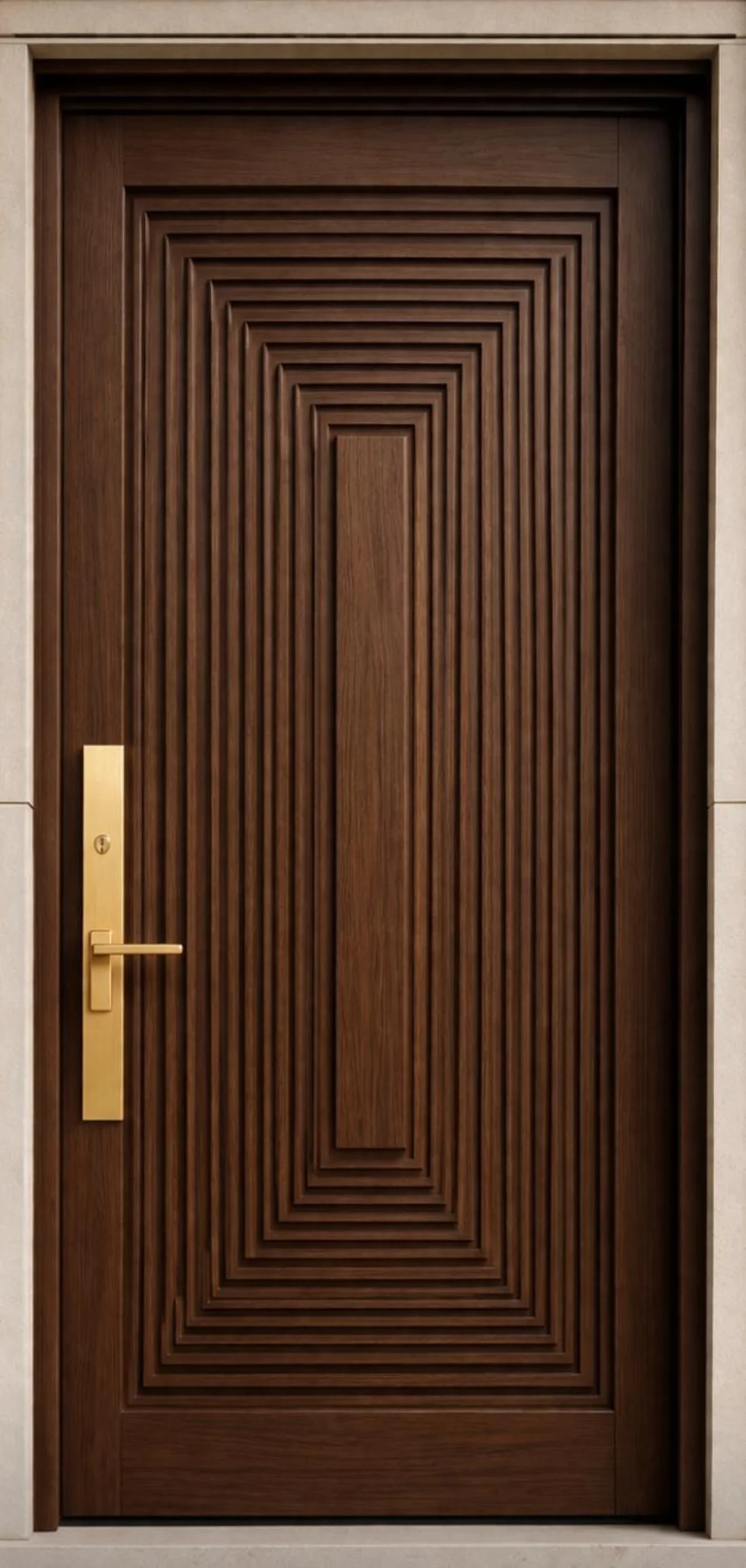 Solid teak door