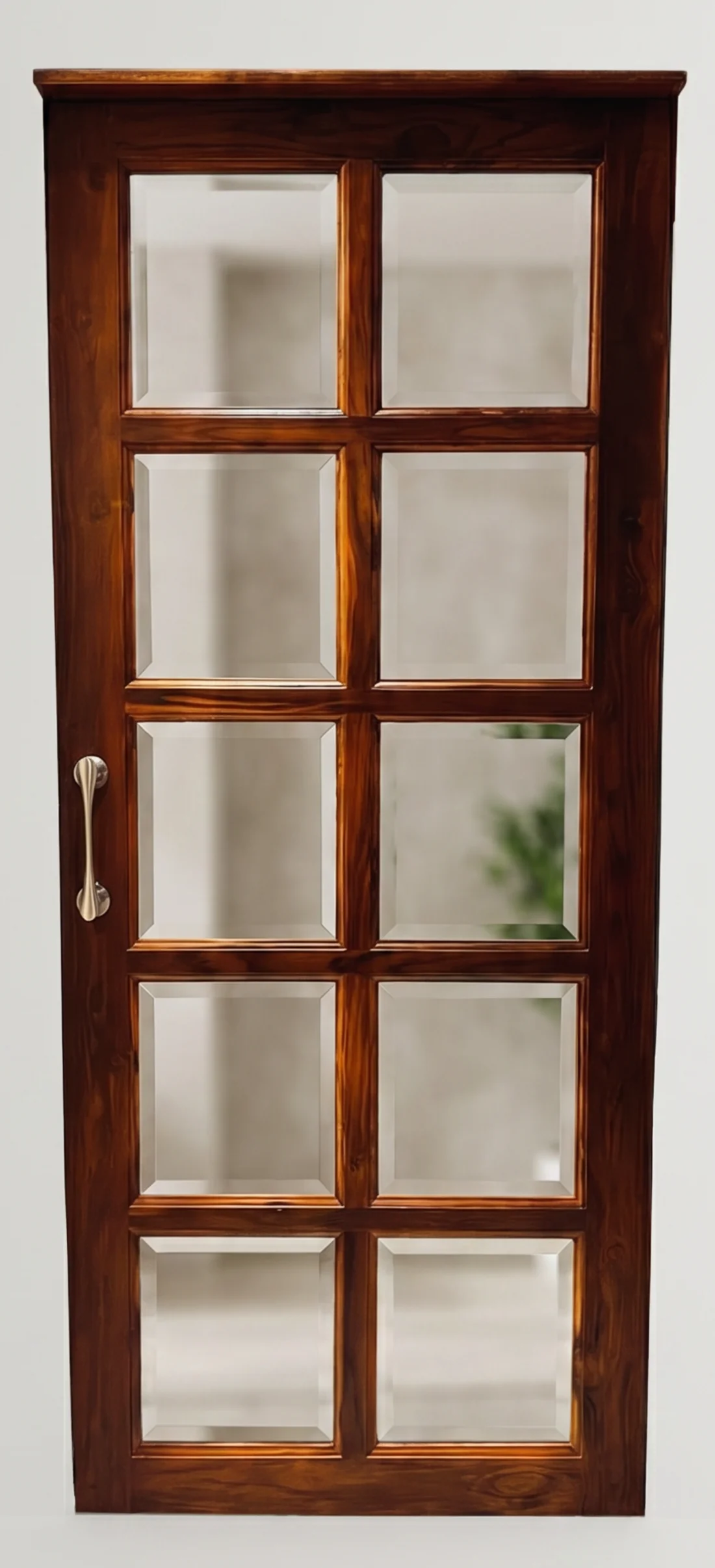 Teak door in a home