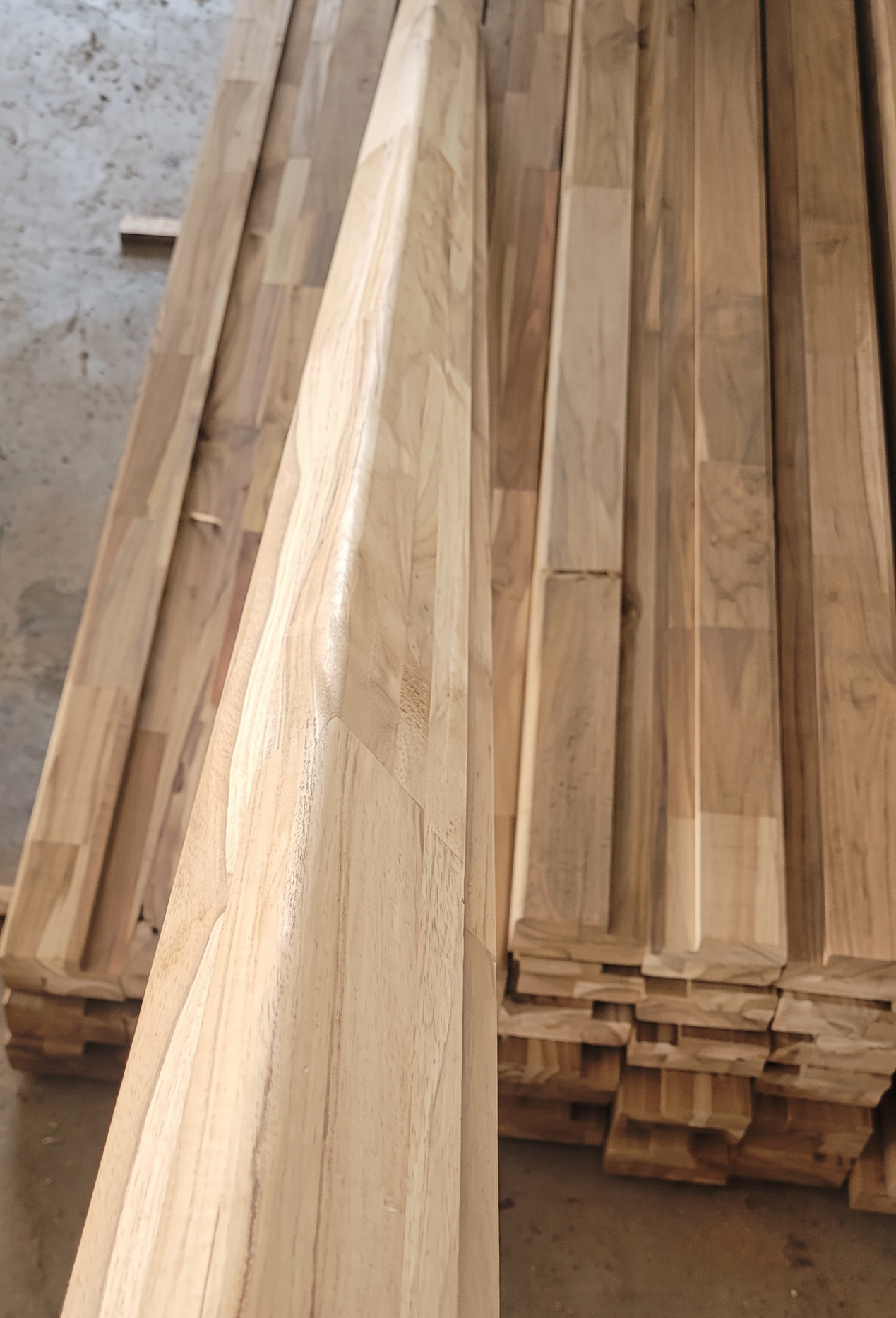 Milled solid teak door-frame length