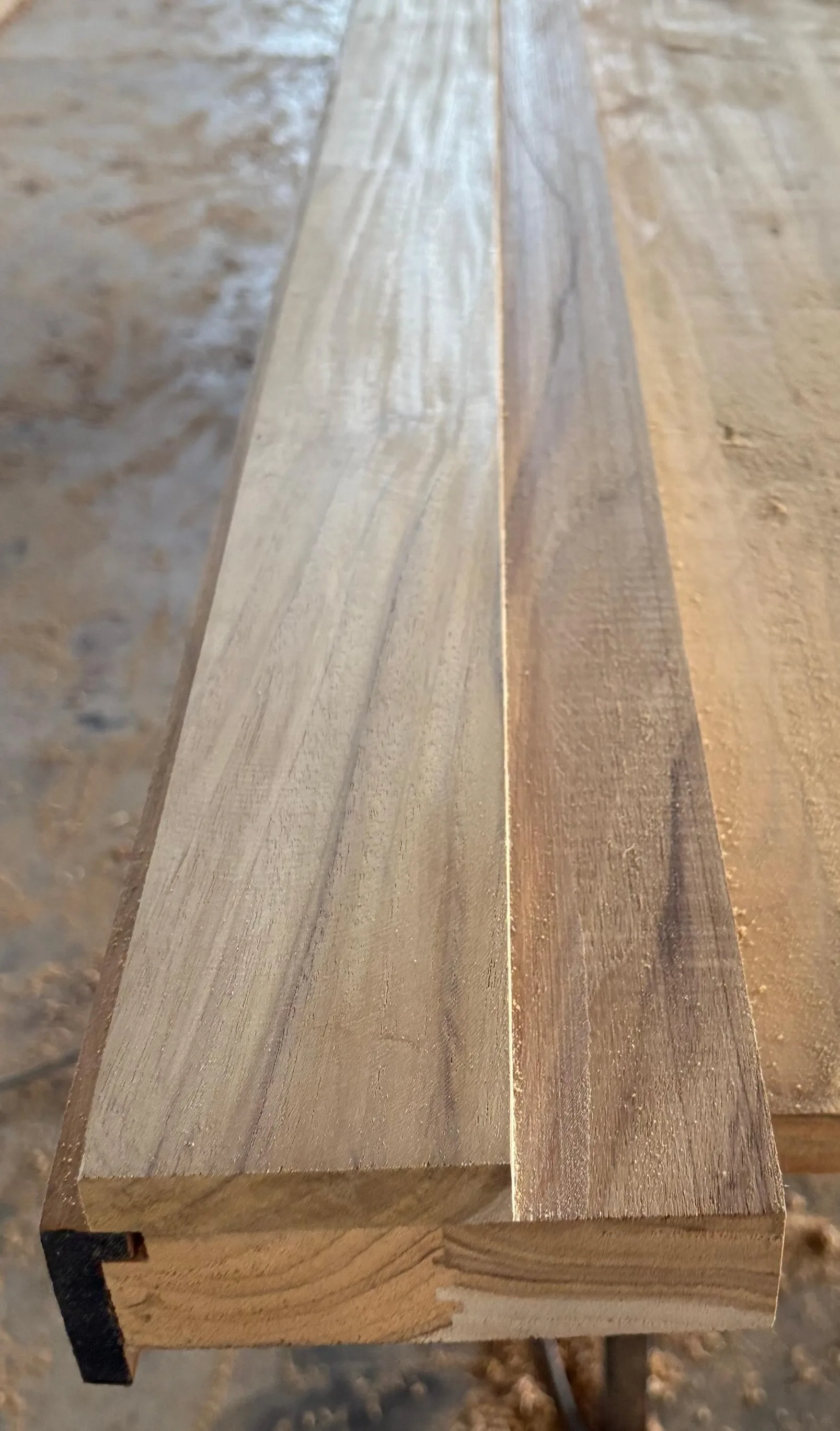 Solid teak door-frame length