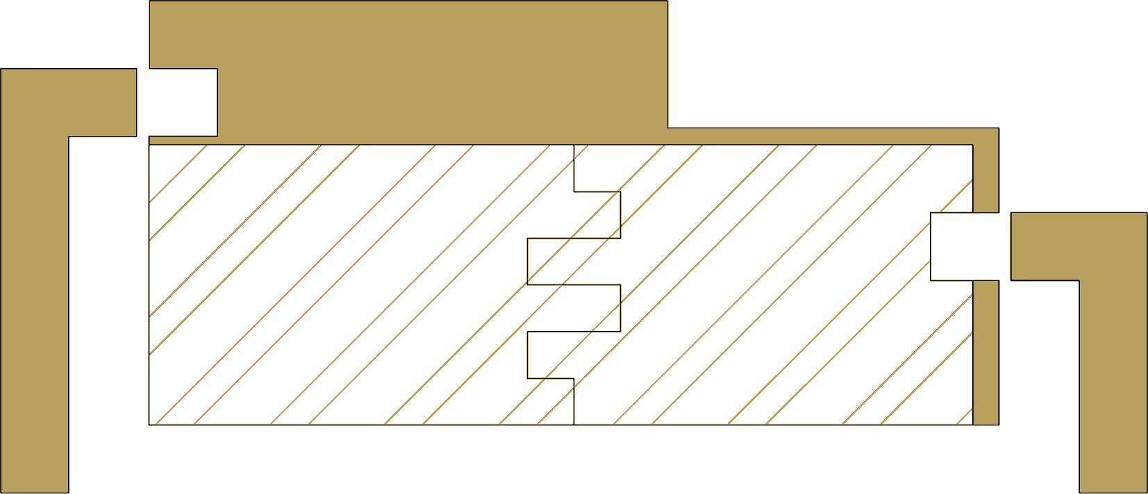 Engineered door-frame section drawing