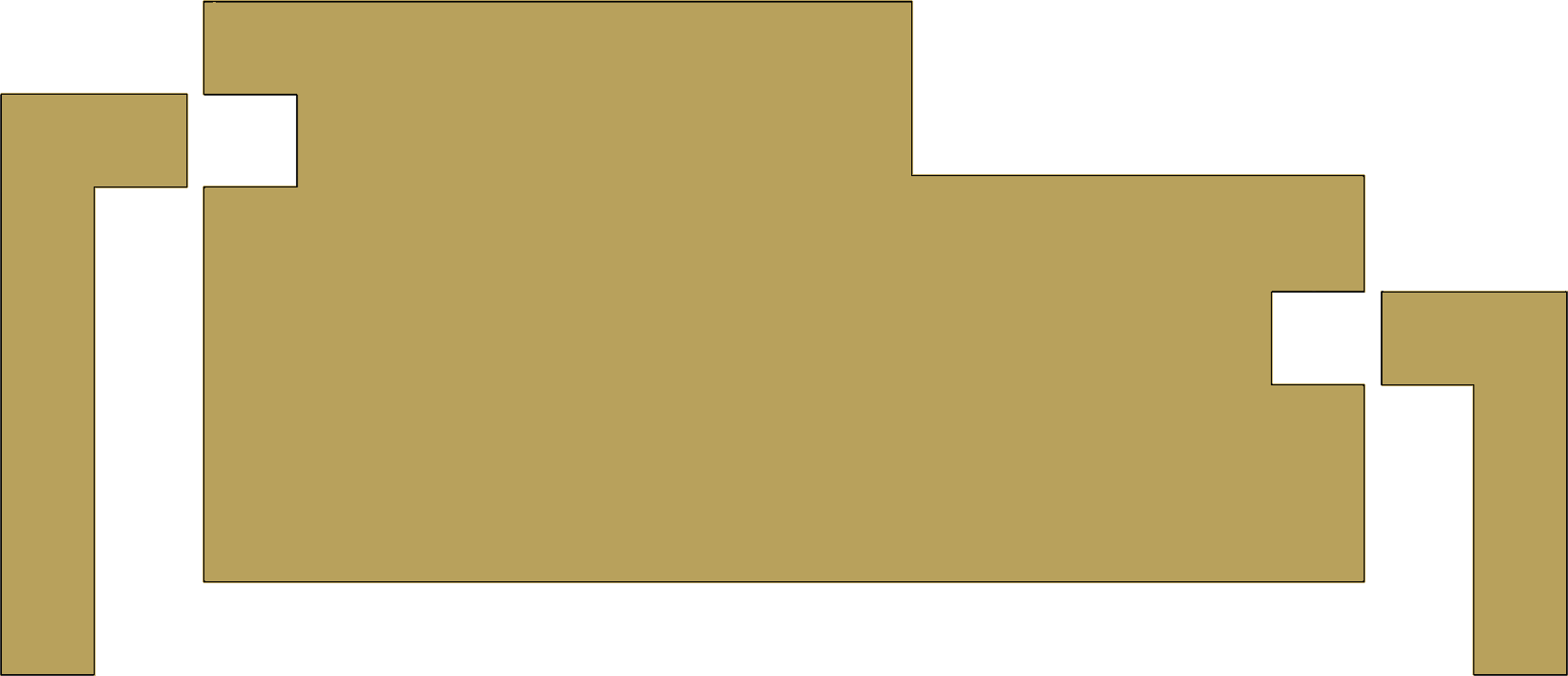 Solid teak door-frame section drawing