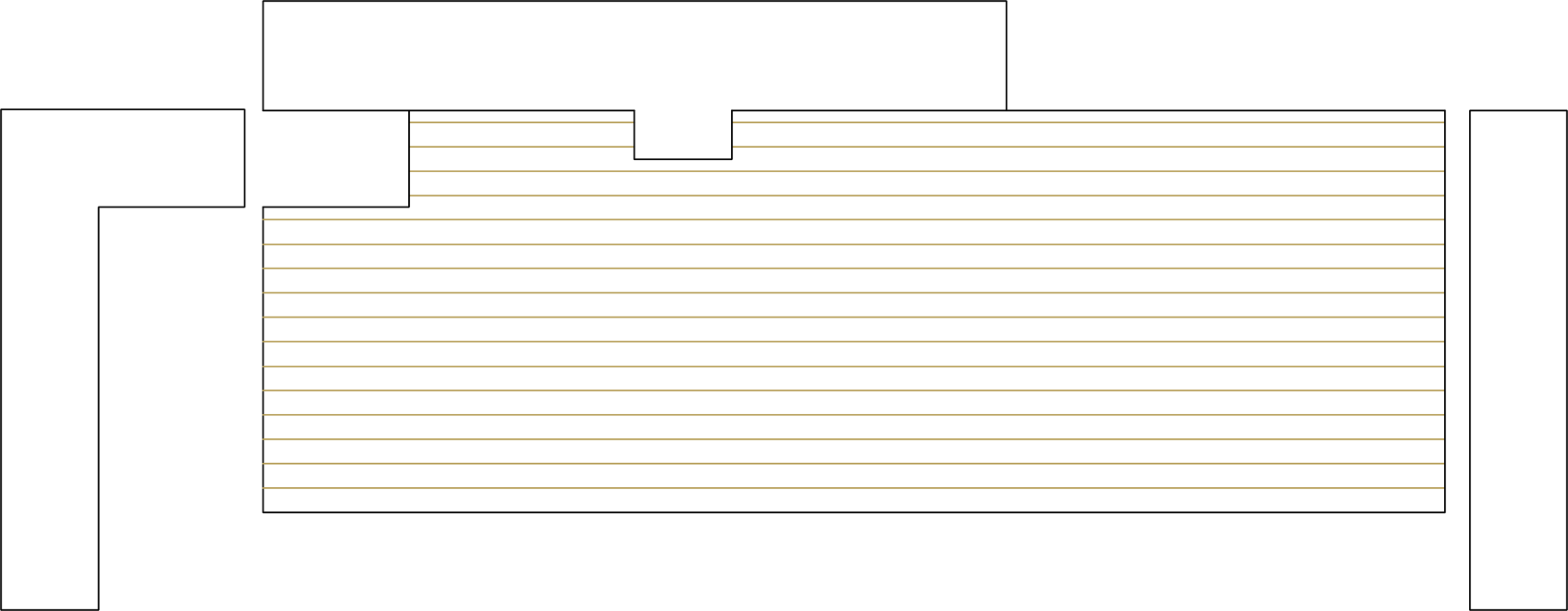 Veneer-faced door-frame section drawing